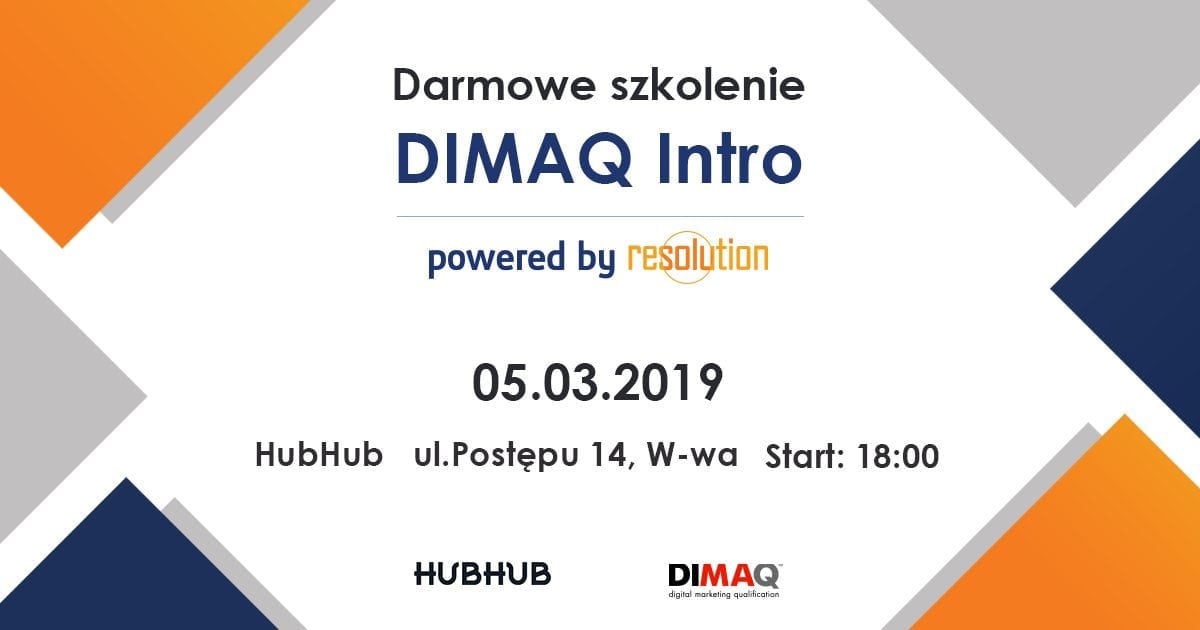 Darmowe szkolenie DIMAQ INTRO