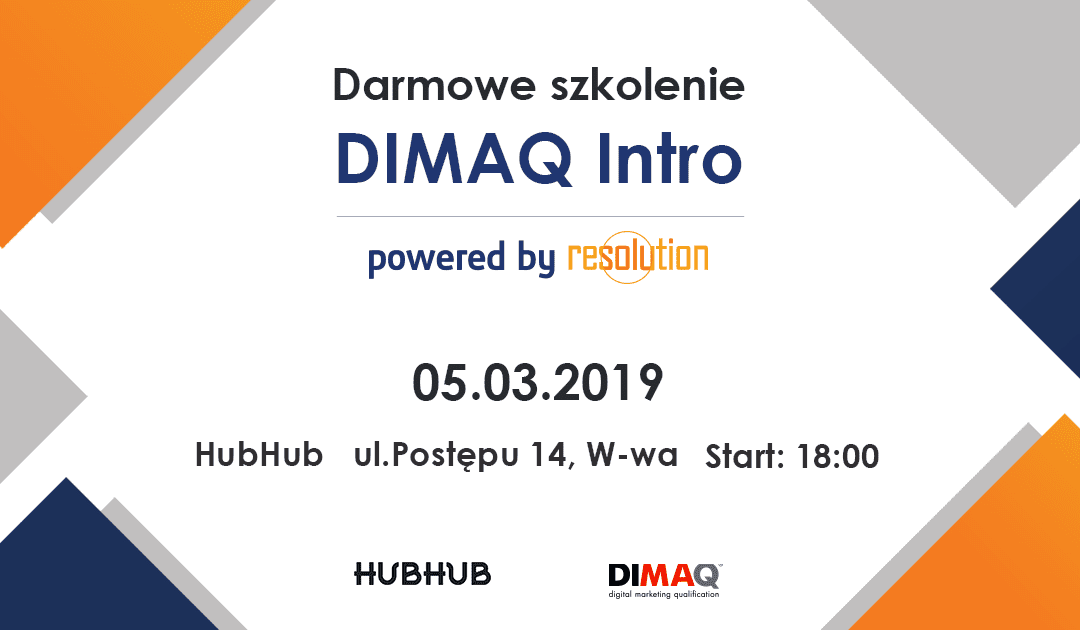Darmowe szkolenie DIMAQ INTRO