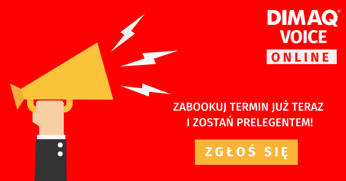 Wystartowały zgłoszenia do wystąpień na jesiennych edycjach DIMAQ Voice Online. Zabookuj swój termin!