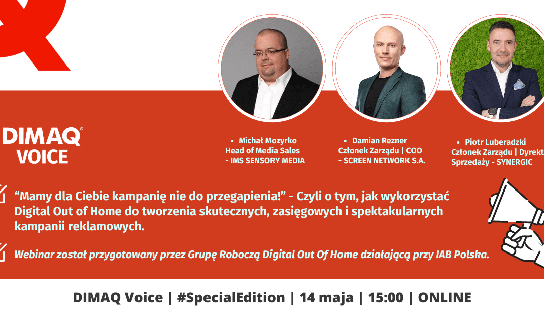 Grupa Robocza DOOH przejmuje DIMAQ Voice!