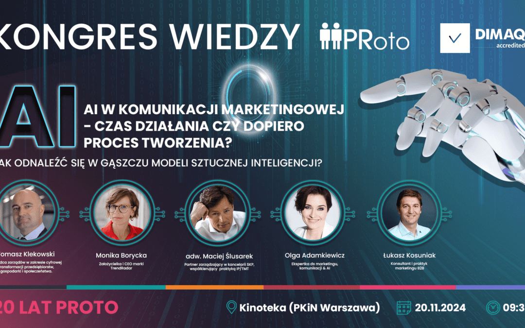 Kongres PRoto: AI w komunikacji marketingowej – czas działania czy dopiero proces tworzenia?