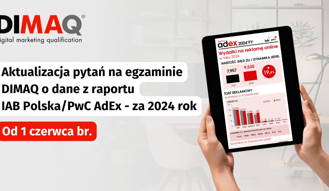 Aktualizacja pytań na egzaminie DIMAQ