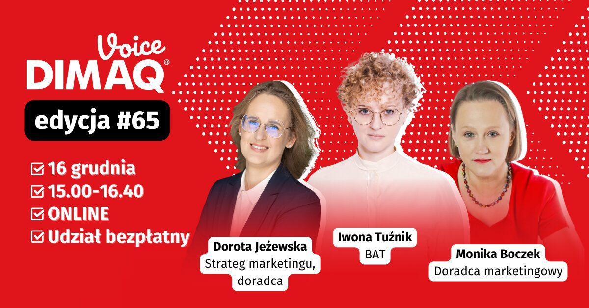 Prelegenci DIMAQ Voice - bezpłatnego webinaru dla marketerów