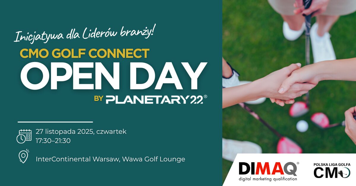 DIMAQ po raz kolejny został patronem honorowym CMO GOLF CONNECT OPEN DAY!