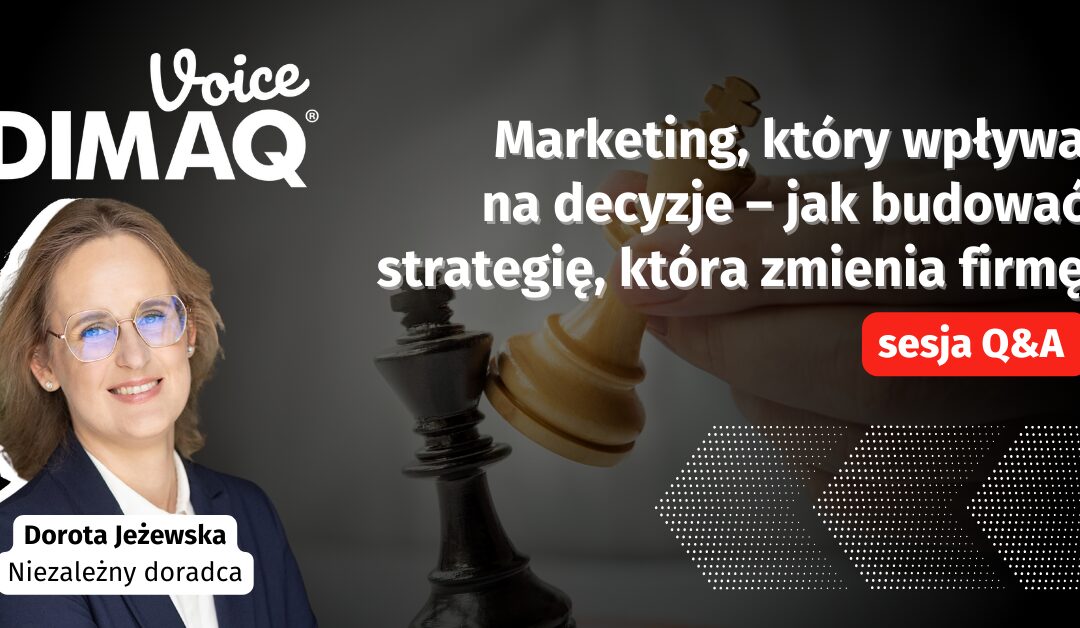 Sesja Q&A z Dorotą Jeżewską – prelegentką DIMAQ Voice