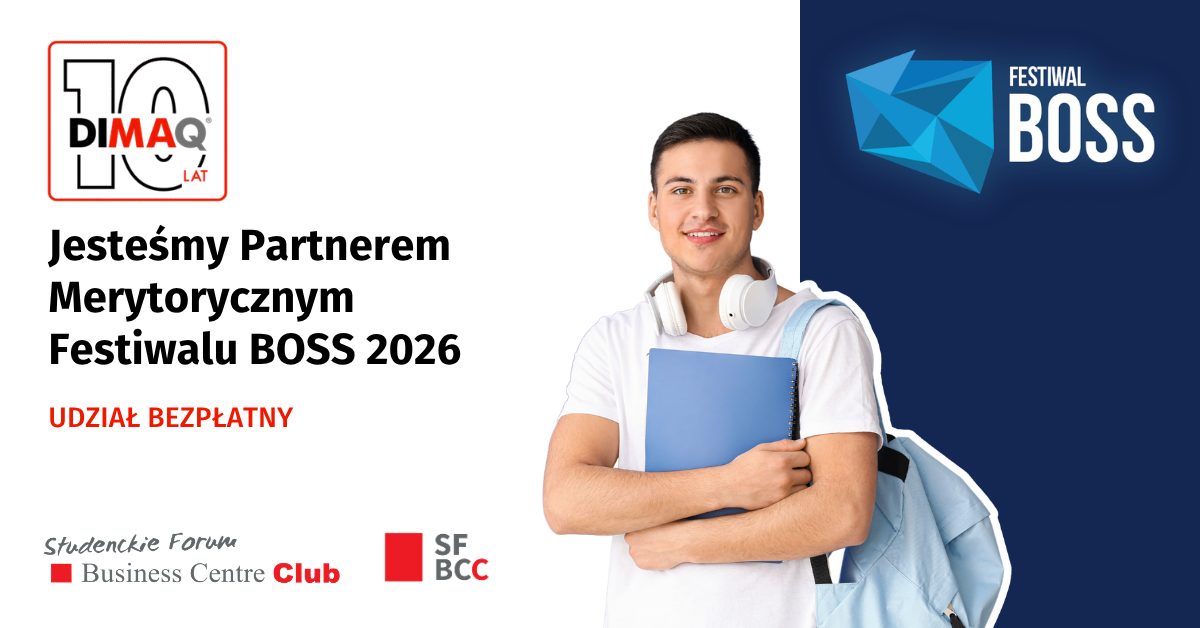 Festiwal BOSS 2026 rusza w trasę. DIMAQ został Partnerem Merytorycznym bezpłatnego wydarzenia dla studentów!